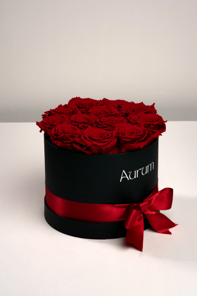 Luxury Box 12 Roses Aurum Flowers
