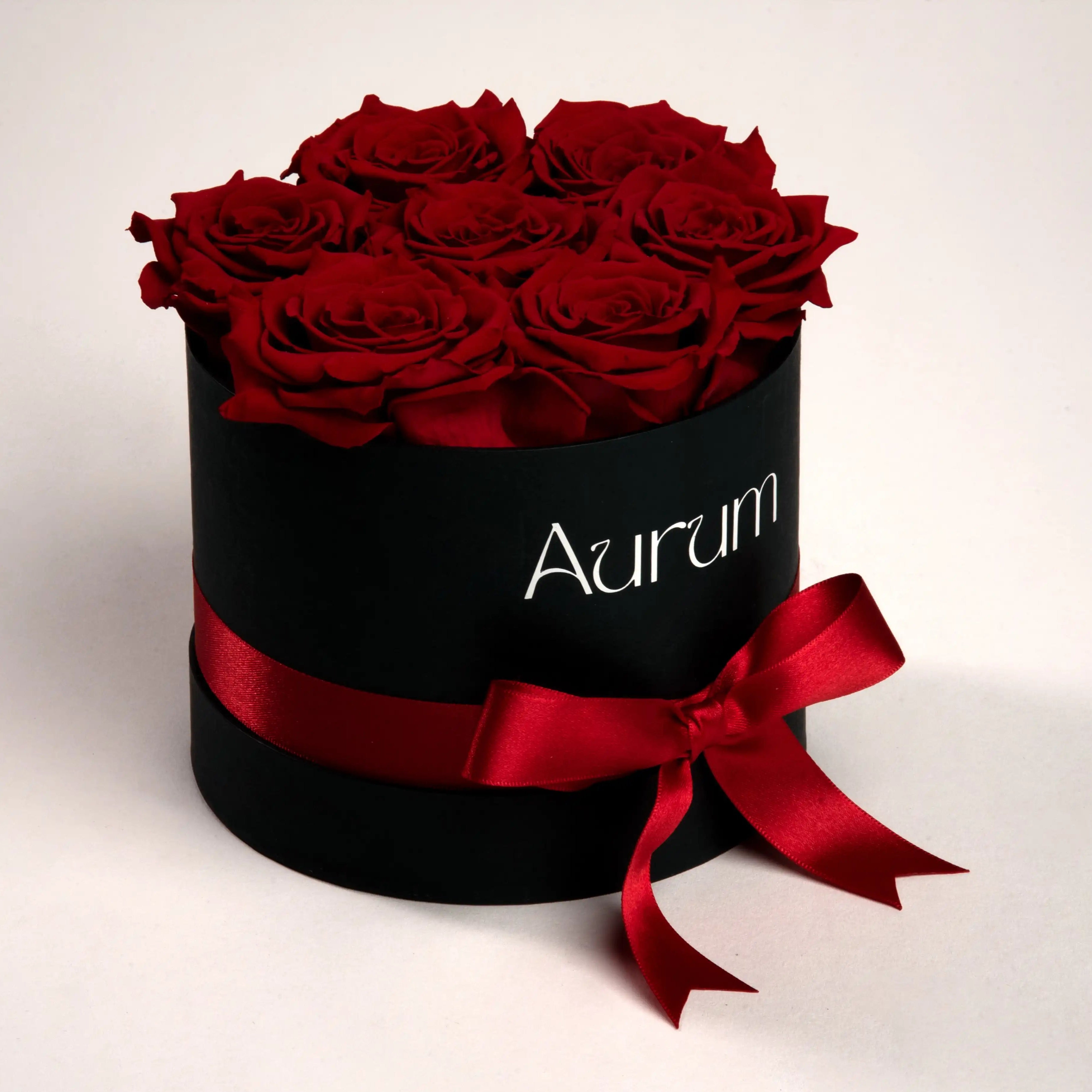 Deluxe Box 7 Roses Aurum Flowers