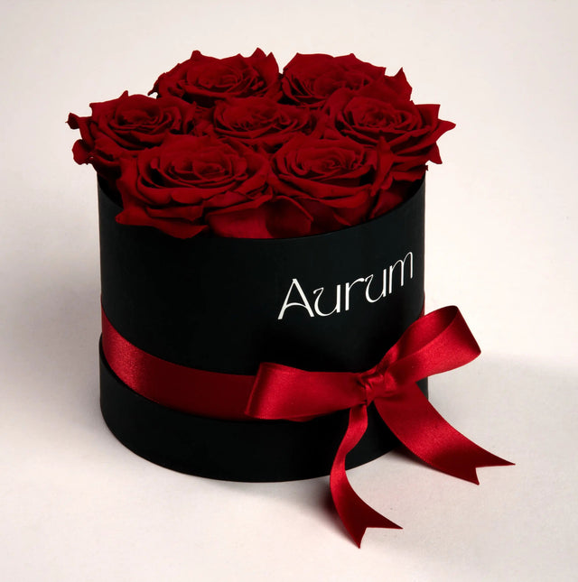 Deluxe Box 7 Roses Aurum Flowers